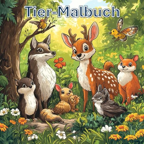 Tier-Malbuch: 50 heimische Tiere aus Deutschland von Independently published