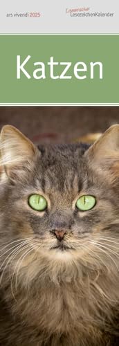 Lesezeichenkalender Katzen 2025: Niedliche Katzenmotive - Monatskalender mit Lesezeichen - Praktisch und stilvoll!