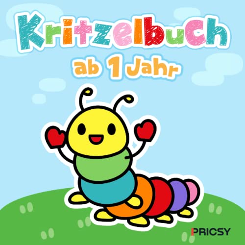 Kritzelbuch ab 1 Jahr: Malbuch ab 1 Jahr mit 50 Ausmalbildern der ersten Wörter wie Tiere und Fahrzeuge als Ausmalbuch Geschenk für Mädchen und Jungen