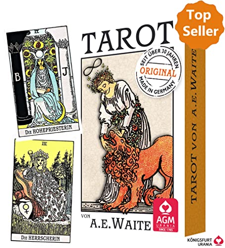 Premium Tarot von A.E. Waite - Pocket (Tarotkarten im Pocketformat, 5,7 x 8,9 cm) von Königsfurt-Urania