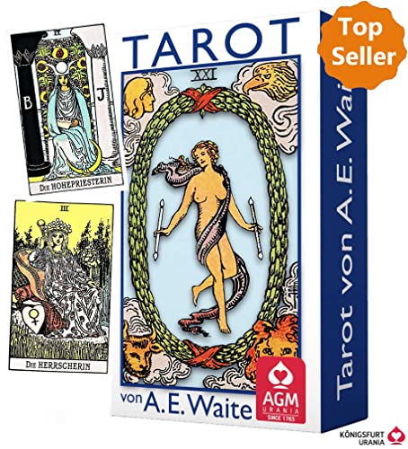 Tarot von A.E. Waite Mini (gutes Format für Reisen, Tarotkarten im Miniformat 4,4 x 7,4 cm)