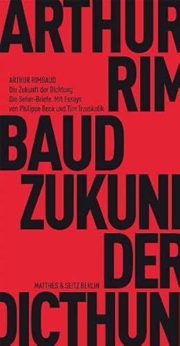 Die Zukunft der Dichtung: Rimbauds Seher-Briefe (Fröhliche Wissenschaft) von Matthes & Seitz Verlag