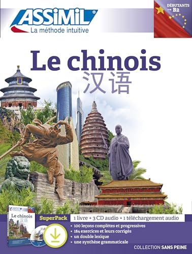 Chinois - Superpack Tel 2022: Superpack téléchargement ; 1 livre ; 3 CD audio ; 1 téléchargement audio (Senza sforzo) von Assimil