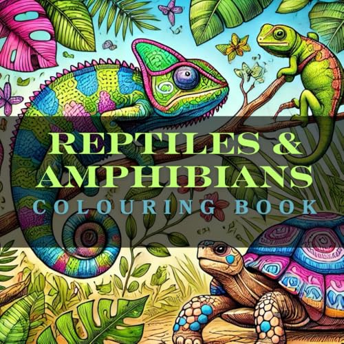 Reptiles and Amphibians Adult Coloring Book: Reptiles and Amphibians Coloring Book for Adults, Fun and Relaxing Designs, Great for Stress Relief, Fun Facts Included! (Animal Facts and Colors) von Independently published