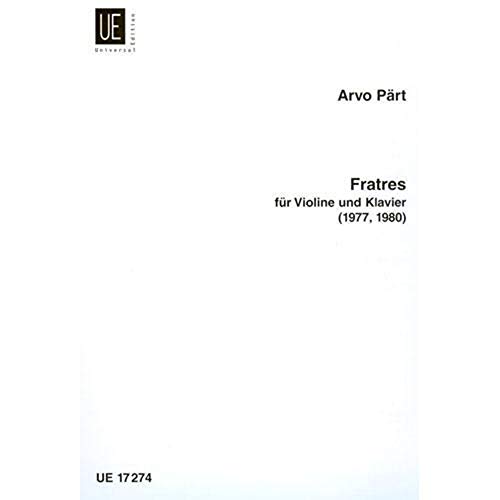 Fratres: für Violine und Klavier. von Universal Edition AG