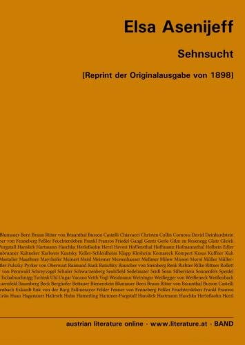 Sehnsucht: [Reprint der Originalausgabe von 1898]