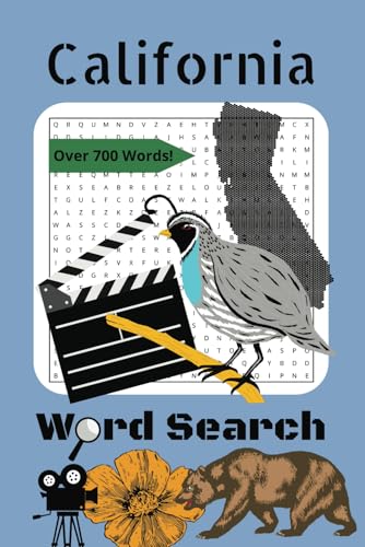California Word Search: Fun Puzzle Book about the State of California | 6.9 inches |120 pages | 60 Puzzles ... Perfect Gift for Vacations, Holiday, or Just Relaxing around the House von Independently published