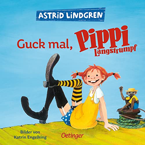 Guck mal, Pippi Langstrumpf: Pappbilderbuch ganz ohne Text und mit fröhlichen Bildern von Katrin Engelking: Stabiles Kinderbuch ab 1 Jahr ohne Text und mit fröhlichen Bildern von Oetinger