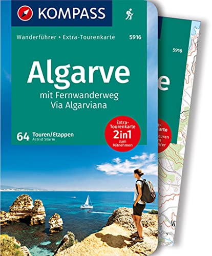 KOMPASS Wanderführer Algarve mit Fernwanderweg Via Algarviana, 64 Touren: mit Extra-Tourenkarte, GPX-Daten zum Download