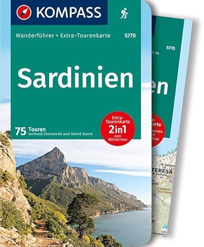 KOMPASS Wanderführer Sardinien: Wanderführer mit Extra-Tourenkarte 1:50.000 - 1:62.500, 75 Touren, GPX-Daten zum Download.
