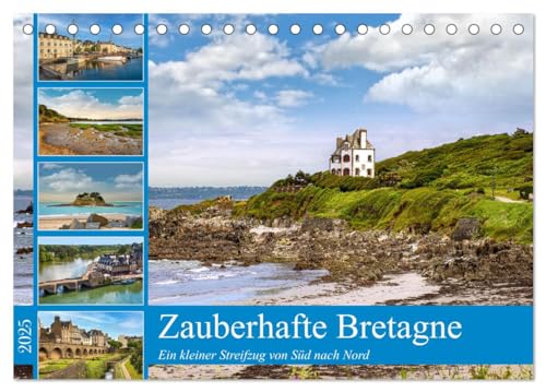 Zauberhafte Bretagne (Tischkalender 2025 DIN A5 quer), CALVENDO Monatskalender