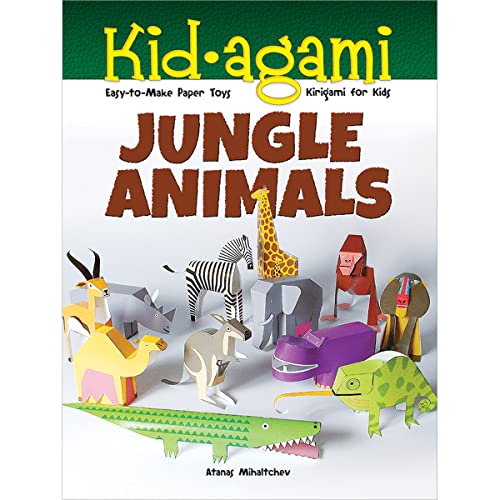 Kid-Agami -- Jungle Animals: Kirigami for Kids: Easy-To-Make Paper Toys: Easy-to-Make Paper Toys: Kirigami for Kids von Dover Pubn Inc