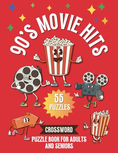 90's Movie Hits Puzzle Book for Adults and Seniors: 55 Word Search Puzzles | One Puzzle per Page | Large Print 8.5 x 11 inches | Top Hollywood Blockbusters and Classics von Independently published