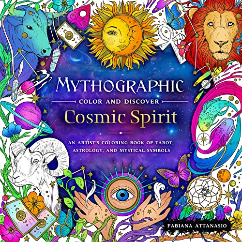 Mythographic Color and Discover: Cosmic Spirit: An Artist's Coloring Book of Tarot, Astrology, and Mystical Symbols von Castle Point Books