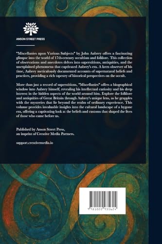 Miscellanies Upon Various Subjects von Anson Street Press