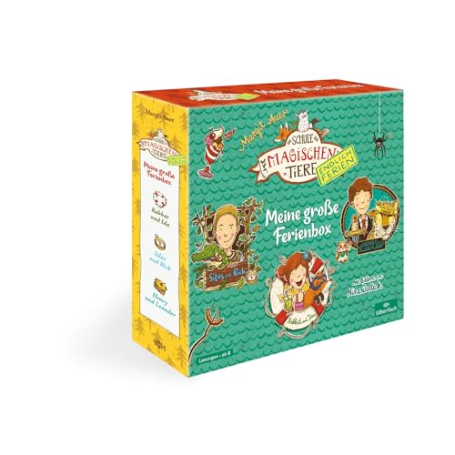 Die Schule der magischen Tiere - Endlich Ferien: Meine große Ferienbox: »Rabbat und Ida«, »Silas und Rick«, »Henry und Leander«: 3 CDs Audio CD – CD, 26. Mai 2021 Die Schule der magischen Tiere - Endlich Ferien: Meine große Ferienbox: »Rabbat und Ida«, »Silas und Rick«, »Henry und Leander«: 3 CDs Audio CD – CD, 26. Mai 2021
