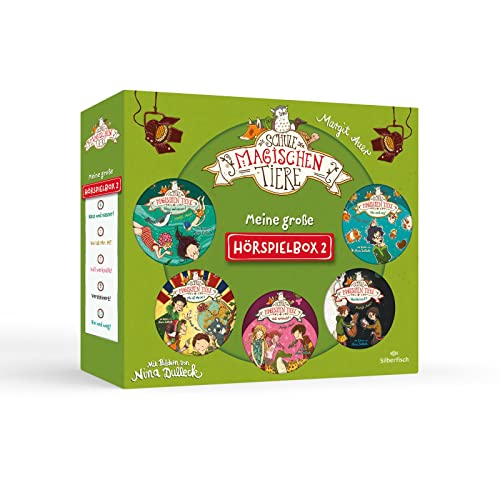 Die Schule der magischen Tiere - Hörspiele: Meine große Hörspielbox 2: »Nass und nasser! Das Hörspiel«, »Wo ist Mr. M? Das Hörspiel«, »Voll verknallt! ... Hörspiel«, »Hin und weg! Das Hörspiel«: 5 CDs Die Schule der magischen Tiere - Hörspiele: Meine große Hörspielbox 2: »Nass und nasser! Das Hörspiel«, »Wo ist Mr. M? Das Hörspiel«, »Voll verknallt! ... Hörspiel«, »Hin und weg! Das Hörspiel«: 5 CDs