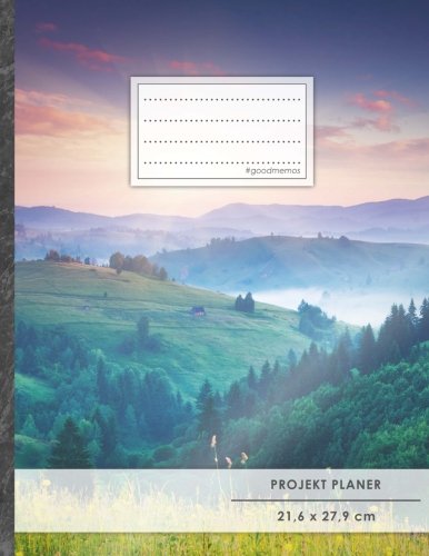 PROJEKTPLANER A4 • 70+ Seiten, Softcover, Register, "Wanderschaft" • #GoodMemos • Linke Seite für Planung (To Do Listen, Datum uvm.); Rechte Seite für Notizen von #GoodMemos