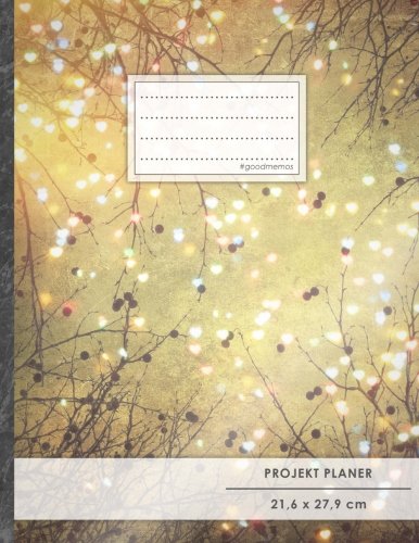 Projektplaner: DIN A4 • 70+ Seiten, Soft Cover, Register, "Herzen" • #GoodMemos • Linke Seite für Planung (To Do Listen, Datum uvm.); Rechte Seite für Notizen von CREATESPACE