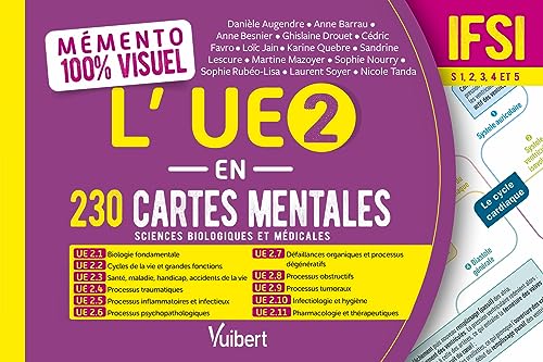 Mémento 100% visuel - L'UE 2 en 230 cartes mentales - IFSI: "Sciences biologiques et médicales" - Semestres 1 à 5 Mémento 100% visuel - L'UE 2 en 230 cartes mentales - IFSI: "Sciences biologiques et médicales" - Semestres 1 à 5