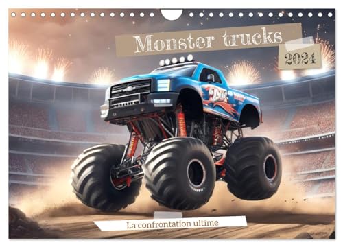 Monster trucks La confrontation ultime (Wandkalender 2024 DIN A4 quer), CALVENDO Monatskalender