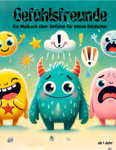 Gefühlsfreunde- ein Malbuch über Gefühle für Kinder ab 1Jahr: einzigartiges Ausmalerlebnis zum Lernen von Emotionen mit verschiedenen Motiven: ... Perfekt zum Ausmalen, Kritzeln und Entdecken von Independently published