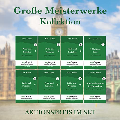 Große Meisterwerke Kollektion Hardcover (Bücher +8 MP3 Audio-CDs) - Lesemethode von Ilya Frank - Zweisprachige Ausgabe Englisch-Deutsch (mit ... - Lesemethode von Ilya Frank)