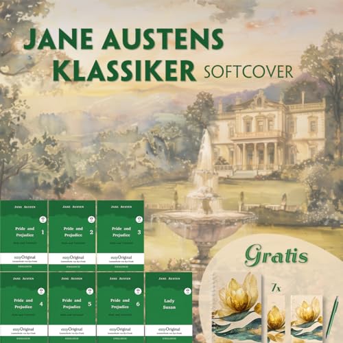 Jane Austens Klassiker Softcover (7 Bücher + Audio-Online + exklusive Extras) - Frank-Lesemethode, m. 7 Audio, m. 7 Audio, 7 Teile: Weg mit dem ... und perfektionieren durch Eintauchen von easyOriginal