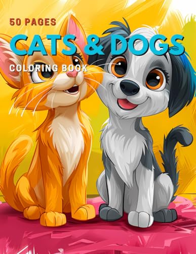 50 Cats & Dogs Coloring Book von Independently published