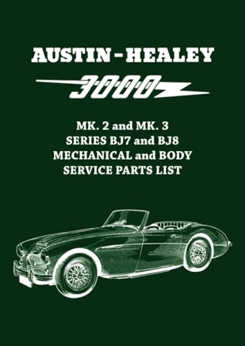 Austin-Healey 3000 MK. 2 & MK. 3 SERIES BJ7 & BJ8 MECHANICAL & BODY SERVICE PARTS LIST: AKD 3523 Issue 6 and AKD3524 issue 5 Austin-Healey 3000 MK. 2 & MK. 3 SERIES BJ7 & BJ8 MECHANICAL & BODY SERVICE PARTS LIST: AKD 3523 Issue 6 and AKD3524 issue 5