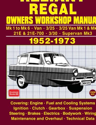 RELIANT REGAL 1952-1973 Owners Workshop Manual
