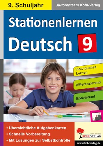 Stationenlernen Deutsch / Klasse 9: Kopiervorlagen mit drei Niveaustufen im 9. Schuljahr