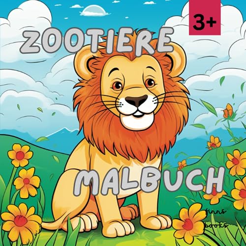 Zootiere Malbuch - Ein tolles Malabenteuer für Kinder ab 3 Jahren.