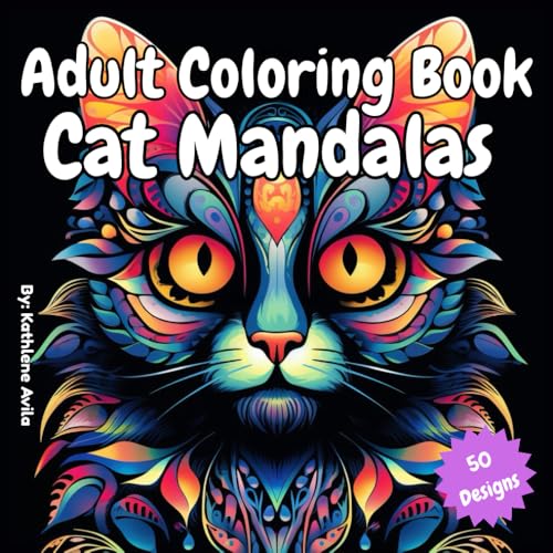 Cat Mandalas: Adult Coloring Book: A Relaxing Coloring Book for Cat Lovers von Independently published