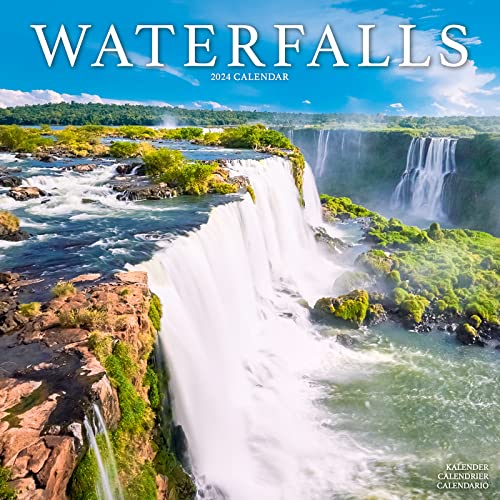 Waterfalls – Wasserfälle 2024 – 16-Monatskalender: Original Avonside-Kalender [Mehrsprachig] [Kalender] (Wall-Kalender) von Brown Trout-Auslieferer Flechsig