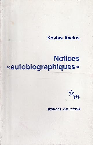 Notices "Autobiographiques" Notices "Autobiographiques" von MINUIT