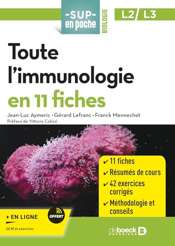 Toute l'immunologie en 11 fiches: Licences 2 et 3 von DE BOECK SUP