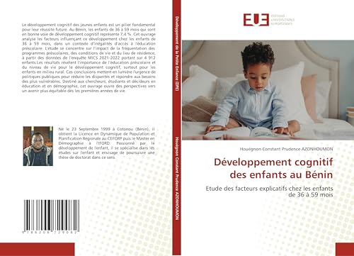 Développement cognitif des enfants au Bénin: Etude des facteurs explicatifs chez les enfants de 36 à 59 mois von Éditions universitaires européennes