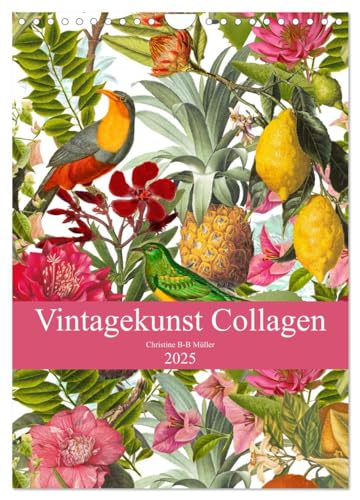 Vintagekunst Collagen (Wandkalender 2025 DIN A4 hoch), CALVENDO Monatskalender von CALVENDO