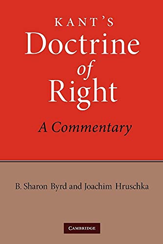 Kant's Doctrine of Right: A Commentary