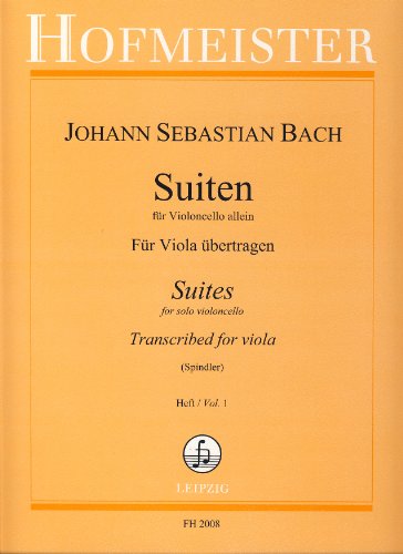 HOFMEISTER BACH J.S. - SUITEN FUR VIOLONCELLO BAND 1 - VIOLA