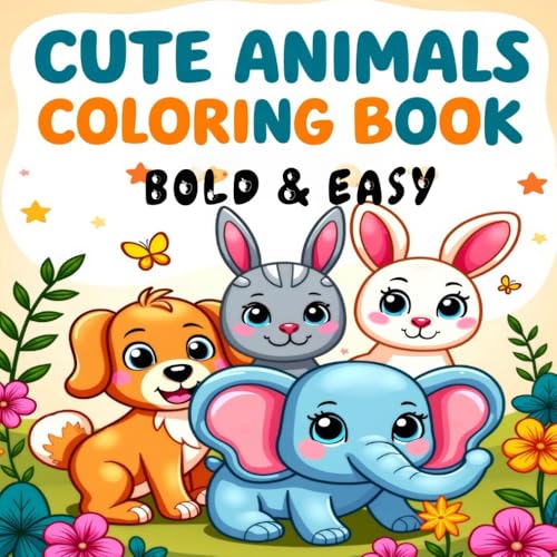 Cute Animals Coloring Book: Bold and easy Illustrations for Hours of Relaxation and Creativity, Designed for All Ages to Enjoy the Magic of Coloring Sweet and Lovable Animals Cute Animals Coloring Book: Bold and easy Illustrations for Hours of Relaxation and Creativity, Designed for All Ages to Enjoy the Magic of Coloring Sweet and Lovable Animals von Independently published