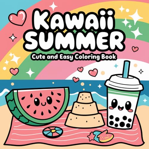 Kawaii Summer Cute And Easy Coloring Book: Fun and Simple Illustrations to Brighten Your Summer Days Kawaii Summer Cute And Easy Coloring Book: Fun and Simple Illustrations to Brighten Your Summer Days von Independently published
