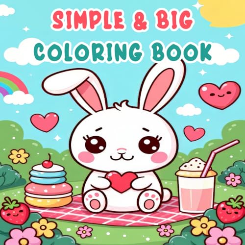 Simple & Big Coloring Book: A Giant Collection of Easy-to-Color Pictures for Little Hands, for Toddler Kids Preschool Kindergarten Simple & Big Coloring Book: A Giant Collection of Easy-to-Color Pictures for Little Hands, for Toddler Kids Preschool Kindergarten von Independently published