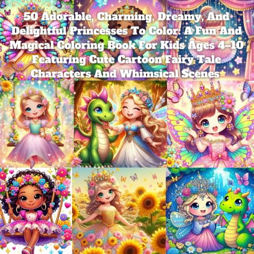 50 Adorable, Charming, Dreamy, And Delightful Princesses To Color: A Fun And Magical Coloring Book For Kids Ages 4–10 Featuring Cute Cartoon Fairy Tale Characters And Whimsical Scenes 50 Adorable, Charming, Dreamy, And Delightful Princesses To Color: A Fun And Magical Coloring Book For Kids Ages 4–10 Featuring Cute Cartoon Fairy Tale Characters And Whimsical Scenes von Independently published