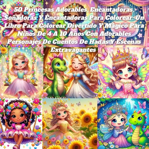50 Princesas Adorables, Encantadoras, Soñadoras Y Encantadoras Para Colorear: Un Libro Para Colorear Divertido Y Mágico Para Niños De 4 A 10 Años Con ... De Cuentos De Hadas Y Escenas Extravagantes 50 Princesas Adorables, Encantadoras, Soñadoras Y Encantadoras Para Colorear: Un Libro Para Colorear Divertido Y Mágico Para Niños De 4 A 10 Años Con ... De Cuentos De Hadas Y Escenas Extravagantes von Independently published