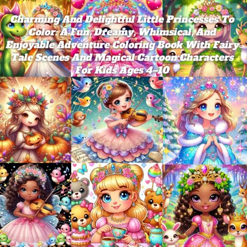 Charming And Delightful Little Princesses To Color: A Fun, Dreamy, Whimsical, And Enjoyable Adventure Coloring Book With Fairy Tale Scenes And Magical Cartoon Characters For Kids Ages 4–10 Charming And Delightful Little Princesses To Color: A Fun, Dreamy, Whimsical, And Enjoyable Adventure Coloring Book With Fairy Tale Scenes And Magical Cartoon Characters For Kids Ages 4–10 von Independently published
