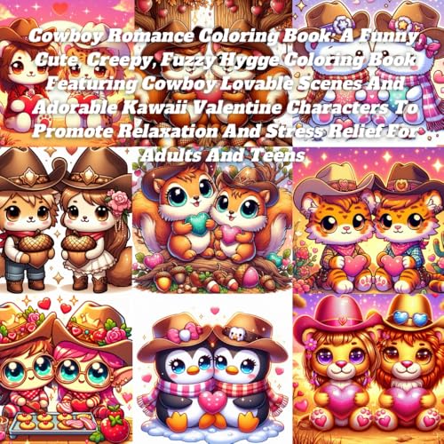 Cowboy Romance Coloring Book: A Funny, Cute, Creepy, Fuzzy Hygge Coloring Book Featuring Cowboy Lovable Scenes And Adorable Kawaii Valentine ... And Stress Relief For Adults And Teens Cowboy Romance Coloring Book: A Funny, Cute, Creepy, Fuzzy Hygge Coloring Book Featuring Cowboy Lovable Scenes And Adorable Kawaii Valentine ... And Stress Relief For Adults And Teens von Independently published