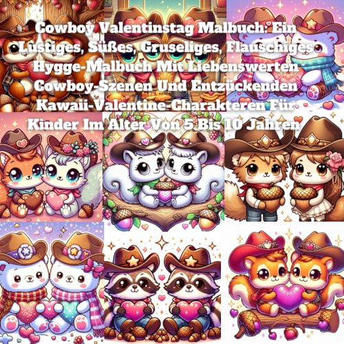 Cowboy Valentinstag Malbuch: Ein Lustiges, Süßes, Gruseliges, Flauschiges Hygge-Malbuch Mit Liebenswerten Cowboy-Szenen Und Entzückenden ... Für Kinder Im Alter Von 5 Bis 10 Jahren Cowboy Valentinstag Malbuch: Ein Lustiges, Süßes, Gruseliges, Flauschiges Hygge-Malbuch Mit Liebenswerten Cowboy-Szenen Und Entzückenden ... Für Kinder Im Alter Von 5 Bis 10 Jahren von Independently published