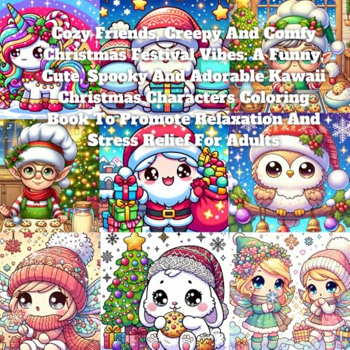 Cozy Friends, Creepy And Comfy Christmas Festival Vibes: A Funny, Cute, Spooky And Adorable Kawaii Christmas Characters Coloring Book To Promote Relaxation And Stress Relief For Adults Cozy Friends, Creepy And Comfy Christmas Festival Vibes: A Funny, Cute, Spooky And Adorable Kawaii Christmas Characters Coloring Book To Promote Relaxation And Stress Relief For Adults von Independently published
